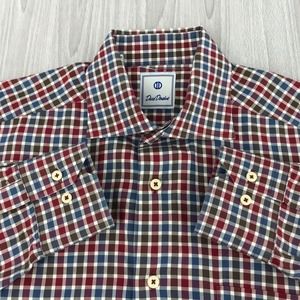 David Donahue‎ Button Down Shirt Men's Size: Medium Long Sleeve Multicolor Plaid